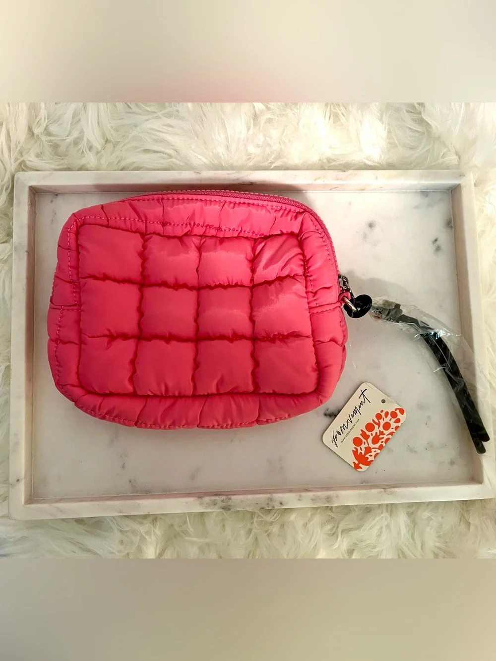 Free People Movement Quilted Pouch in Pink